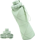 Foldable silicone water bottle for travel
