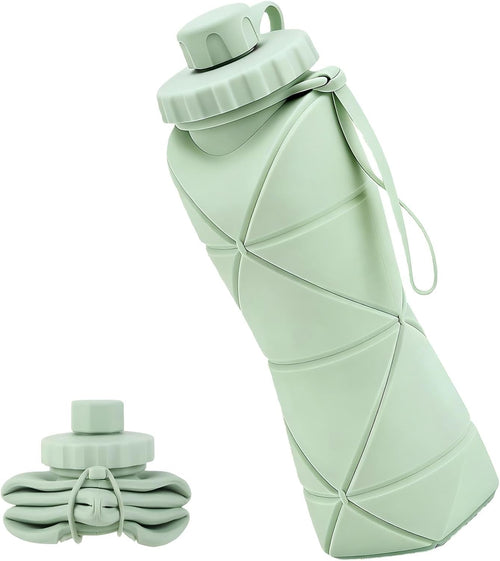 Foldable silicone water bottle for travel