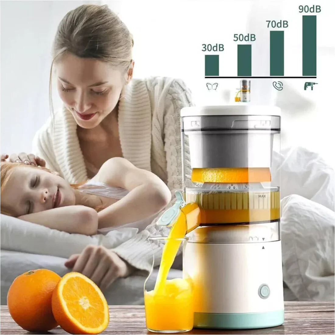 USB charging Electric Citrus Juicer for fresh fruit juice anytime